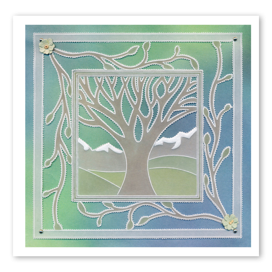 Panoramic - One Tree A5 Square Groovi Plate