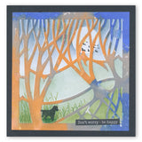 Panoramic Aperture - Three Trees 7" x 7" Stencil