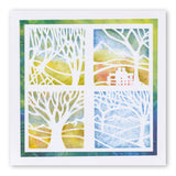 Panoramic Aperture - Three Trees 5" x 5" Stencil