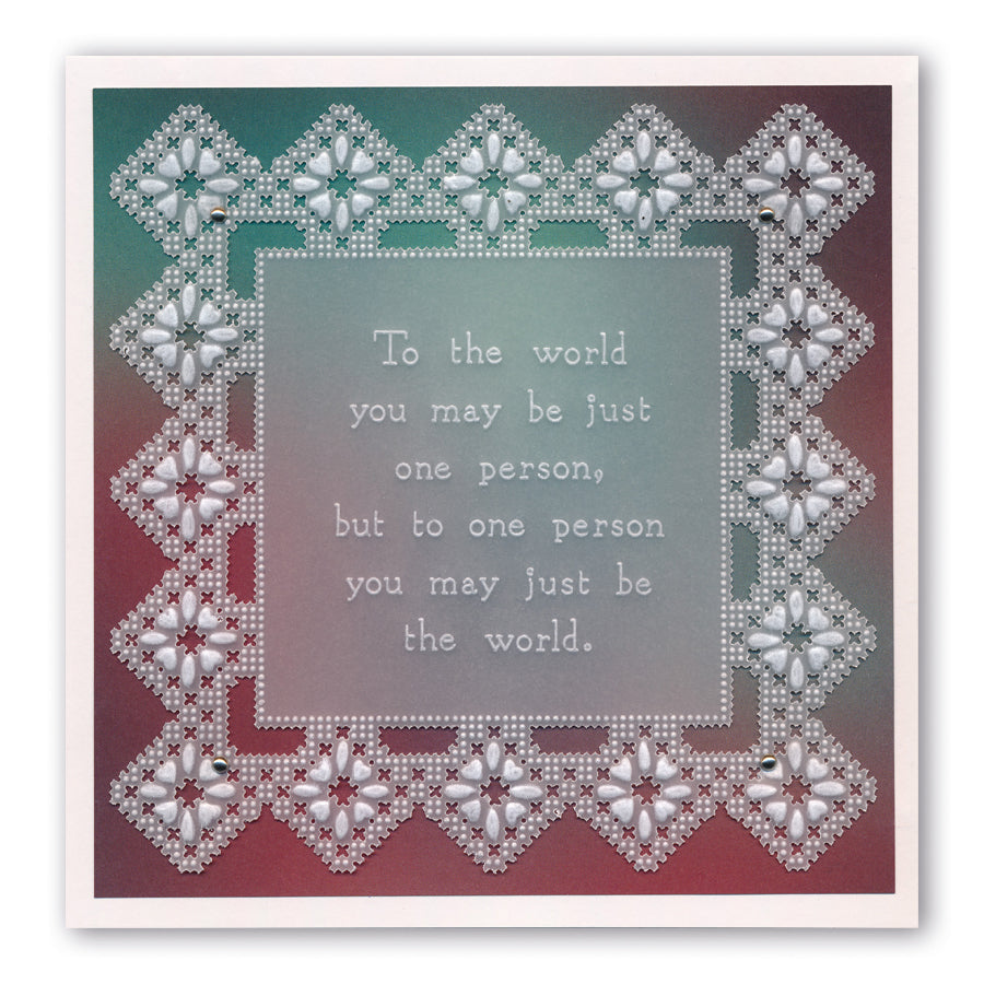 Queen's Lace Grids A5 Square Groovi Piercing Grids (Straight)