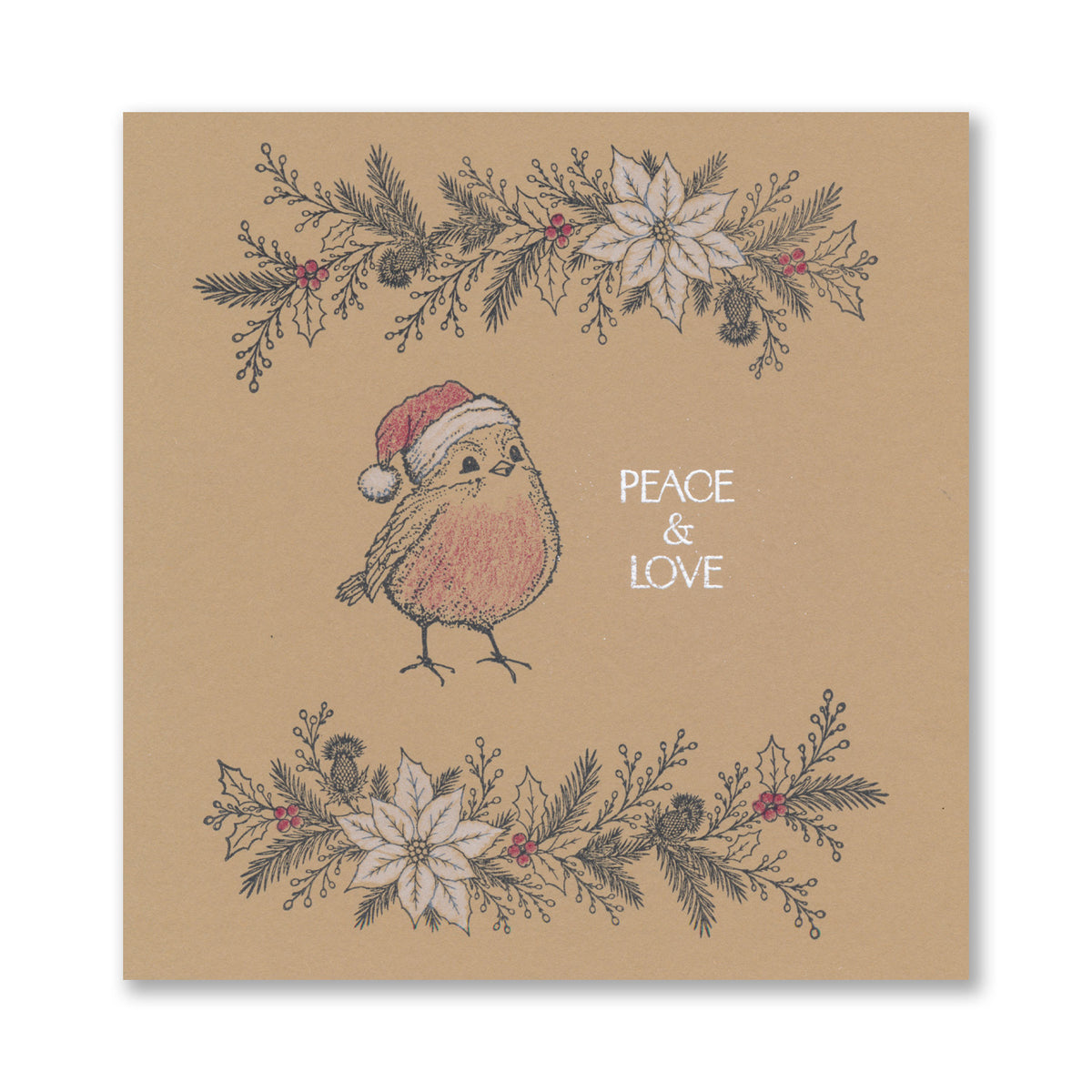 Barbara's Christmas Animals - Robins A6 Stamp & Mask Set