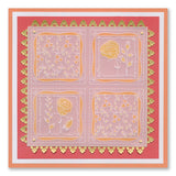 Barbara's SHAC Rose Floral Panels A5 Square Groovi Plate