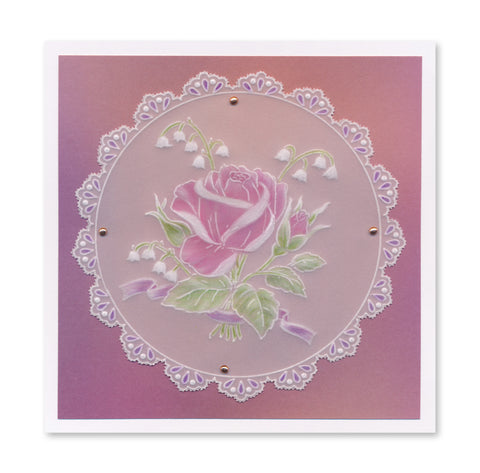 Jayne's Rose & Lattice Frame A5 Groovi Plate