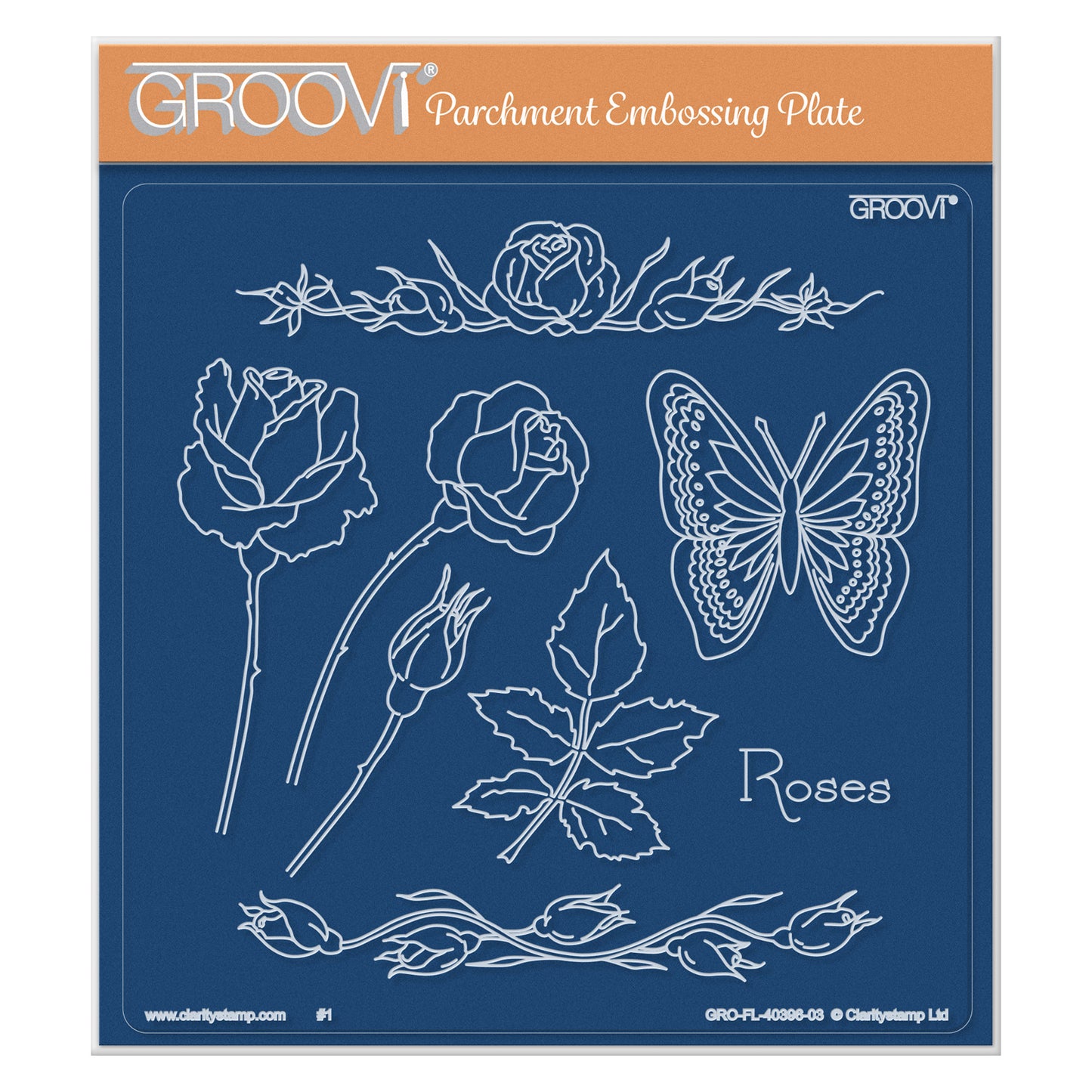 Jayne's Roses Name A5 Square Groovi Plate