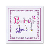 Linda's Bijou Birthday Dangles A6 Stamp Set