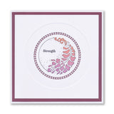 Barbara's Strength - Floral Crescent - Two Way Overlay A6 Stamp Set