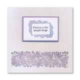 Barbara's Joy - Floral Panel - Two Way Overlay A5 Square Stamp Set