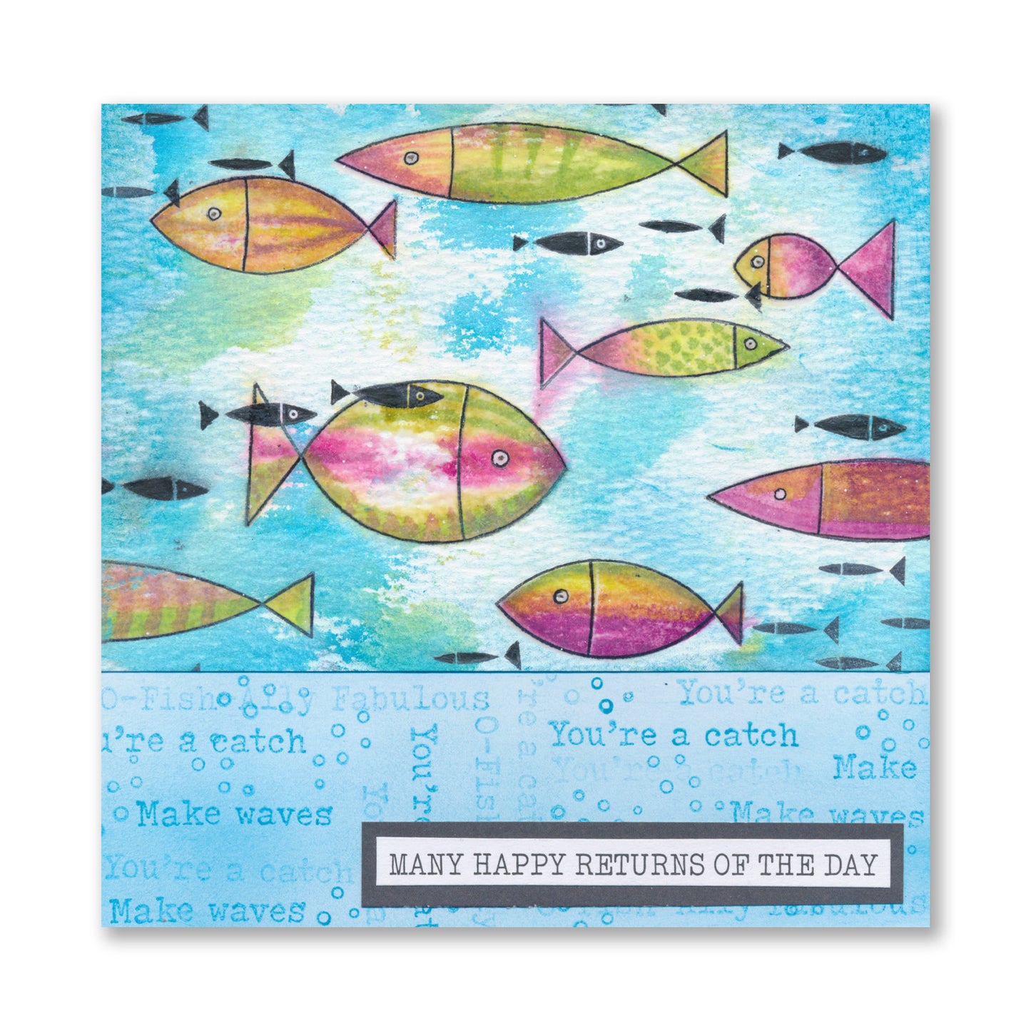 Barbara's SHAC Fish Infill A5 Stamp Set