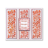 Barbara's Strength - Floral Panel - Two Way Overlay A5 Square Stamp Set
