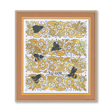 Barbara's Happiness - Floral Panel - Two Way Overlay A5 Square Stamp Set