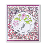 Barbara's Joy - Floral Crescent - Two Way Overlay A6 Stamp Set
