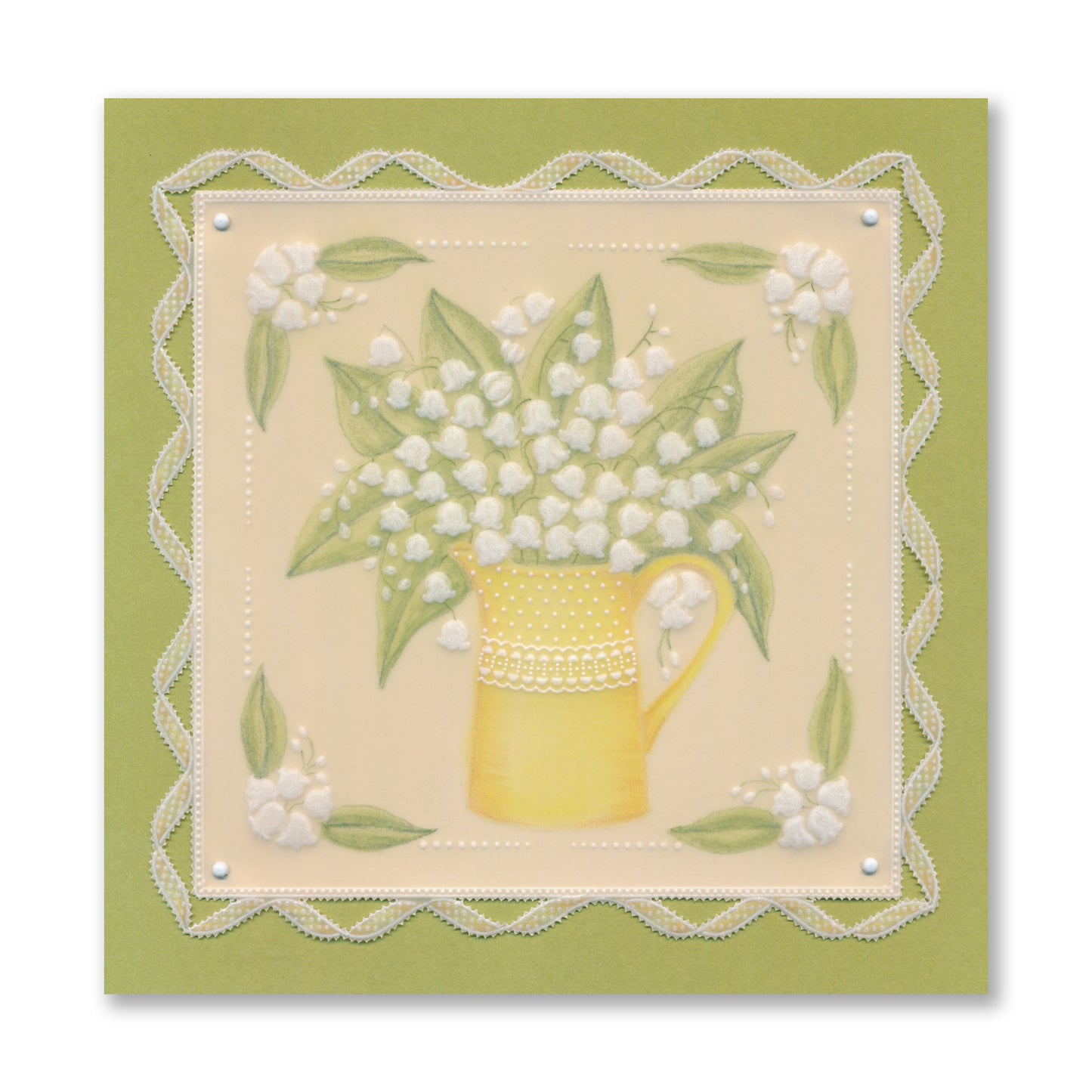 Linda's Lily of the Valley with Jug Midi Groovi Plate
