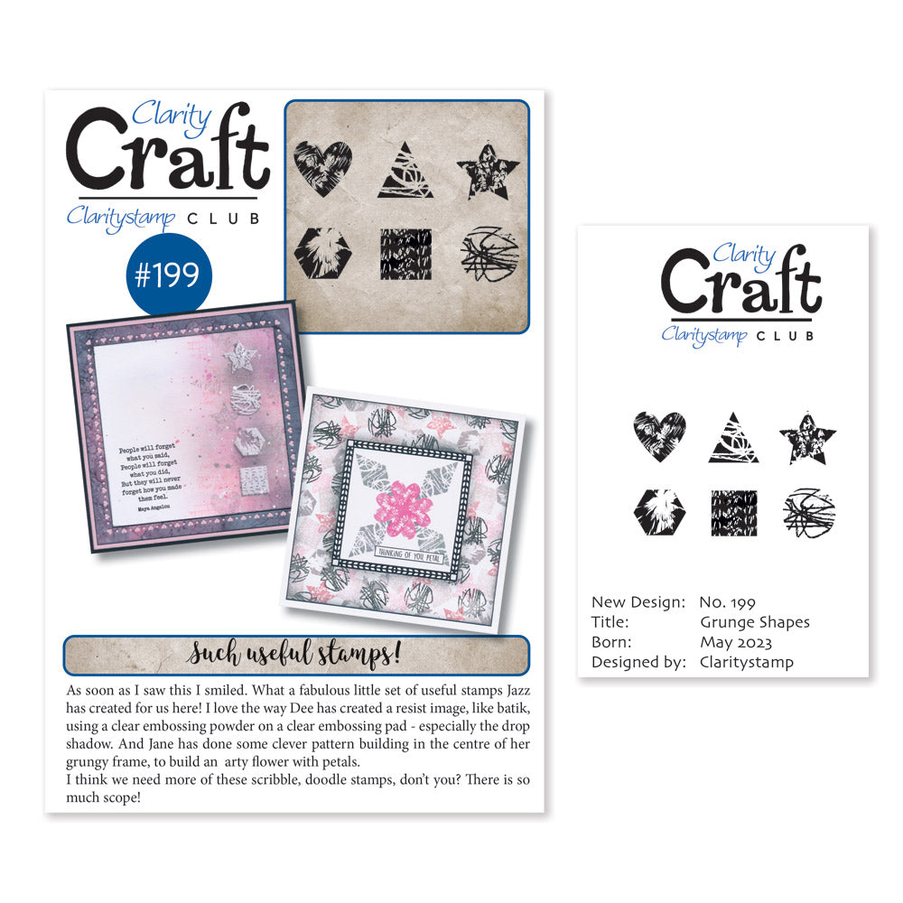 New Design Stamp Club Back Issue - 199 - Grunge Shapes