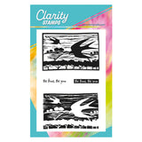 Small Linocut - Swifts - Two Way Overlay A6 Stamp Set