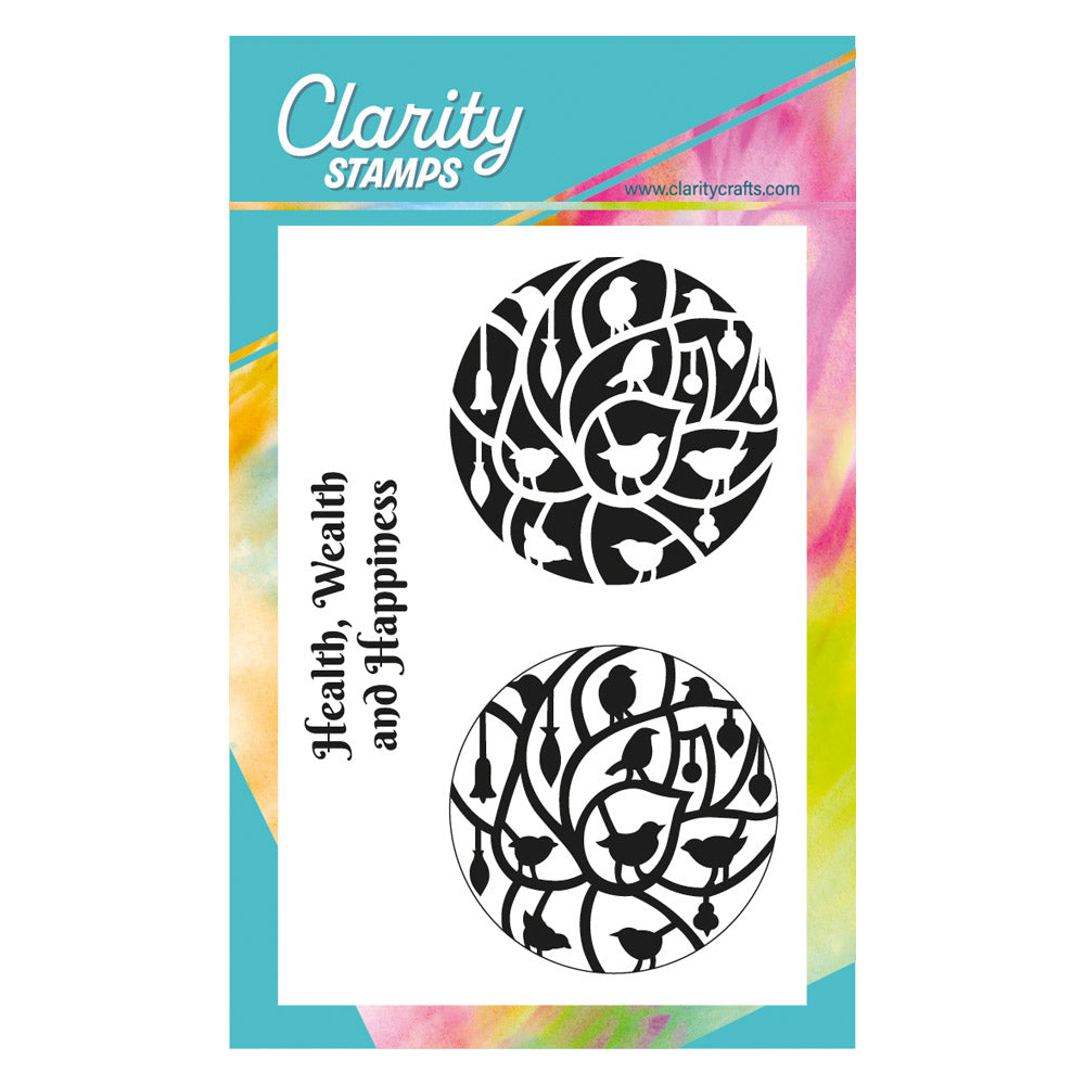 Robins Festive Round - Two Way Overlay A6 Stamp Set