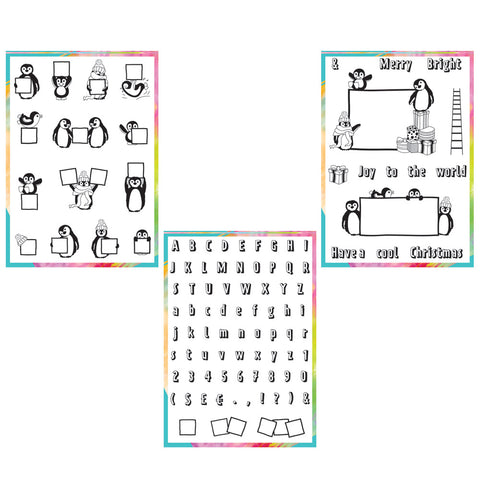 Penguins, Letterboxes, Billboards & ABC A5 Stamp & Mask Trio