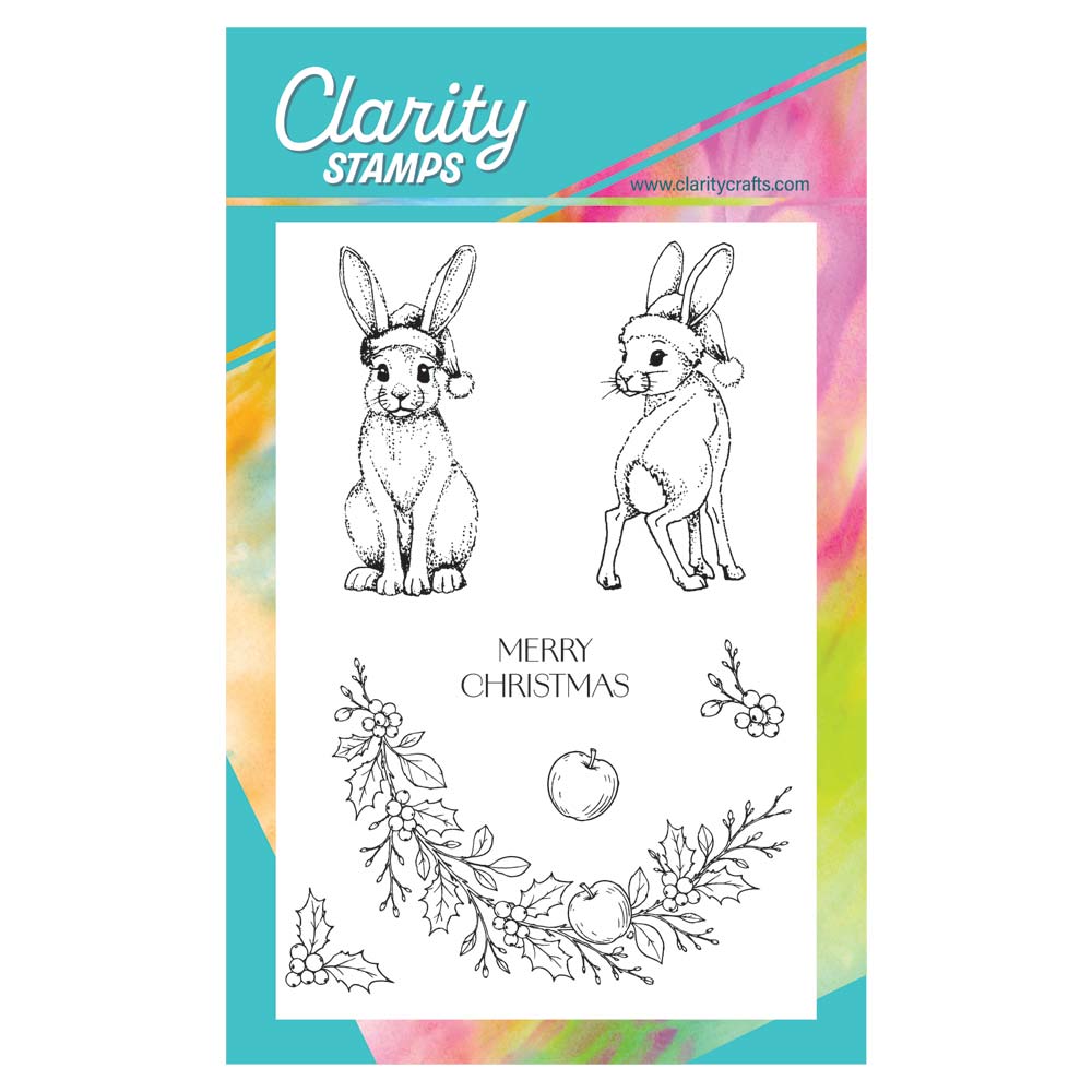 Barbara's Christmas Animals - Hare A6 Stamp & Mask Set