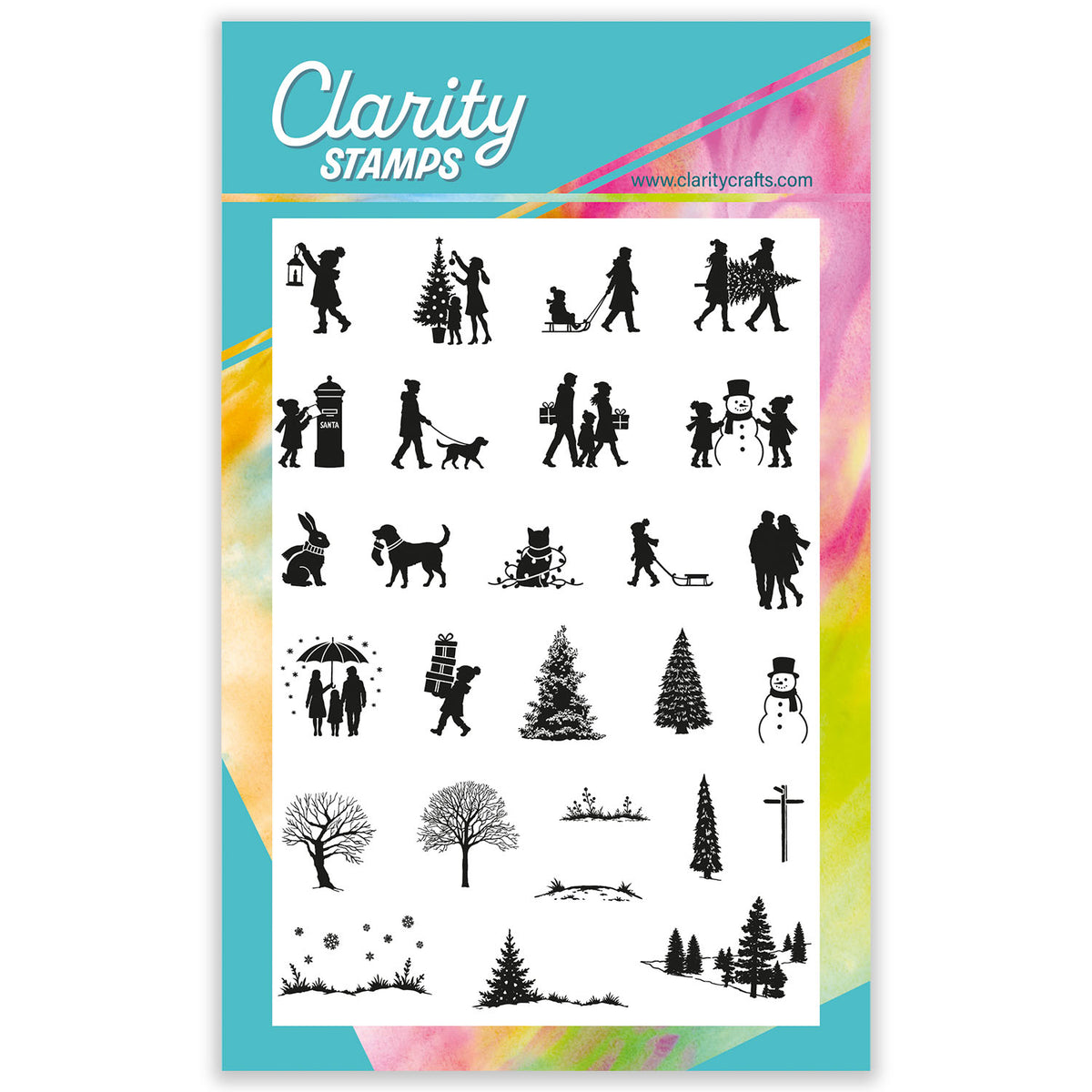 Barb's Favourite Bijou Wee Christmas Silhouettes A6 Stamp Set
