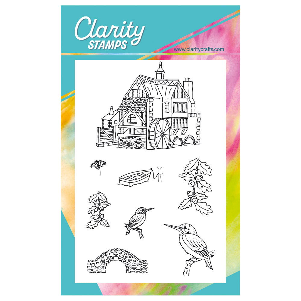 Linda's The Old Water Mill & Elements A6 Stamp Set