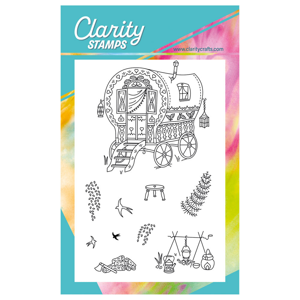 Linda's Romany Caravan & Elements A6 Stamp Set