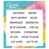 Art Nouveau Sentiments A5 Square Stamp Set