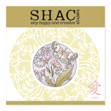 Barbara's SHAC Love - Japanese 2 Way Overlay Flowers & Butterflies A5 Square Stamp & Mask Set