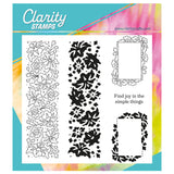 Barbara's Joy - Floral Panel - Two Way Overlay A5 Square Stamp Set