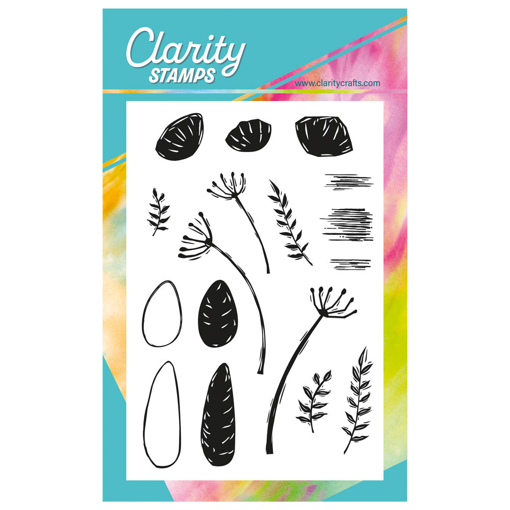 Linocut Floral - Allium Overlay A6 Stamp Set