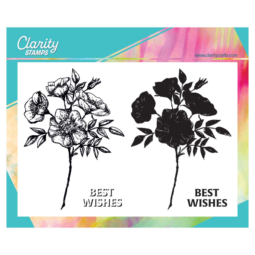 Bijou Dog Rose Posy A6 Stamp Set