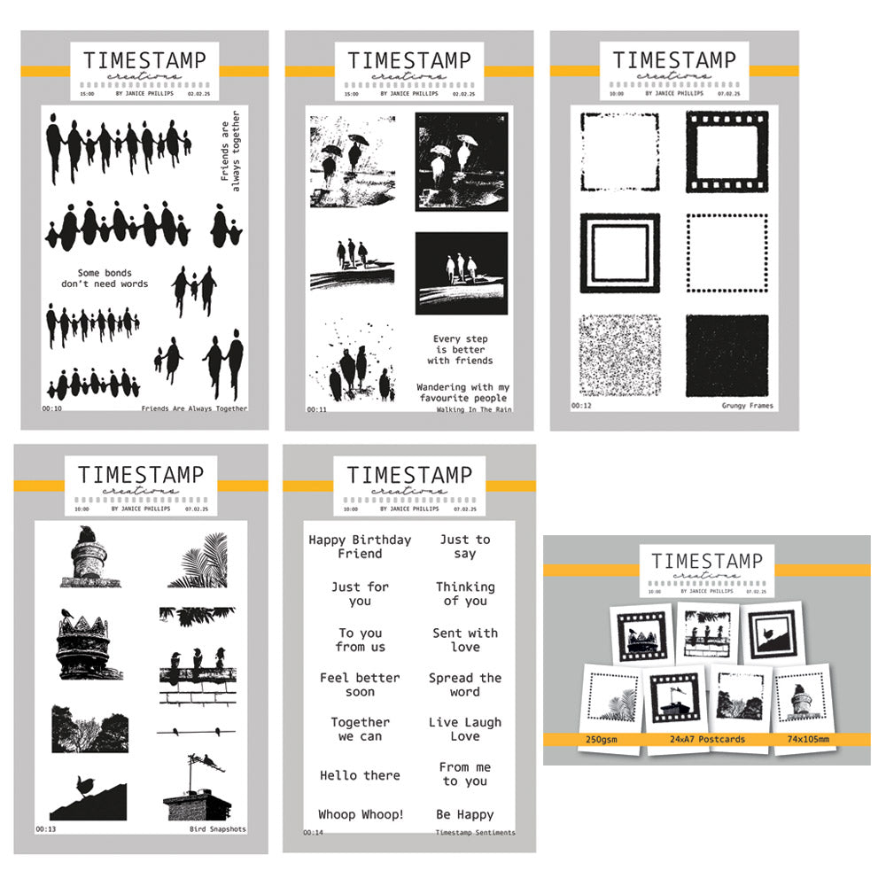 Timestamp Creations by Janice Phillips - Out & About Part 2 A6 Stamp & Postcards Collection