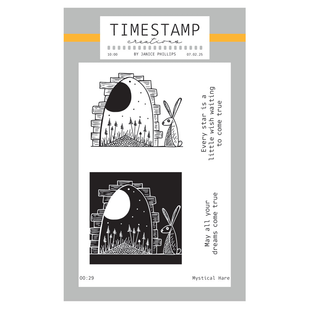 Timestamp Creations by Janice Phillips - Mystical Hare A6 Stamp Set