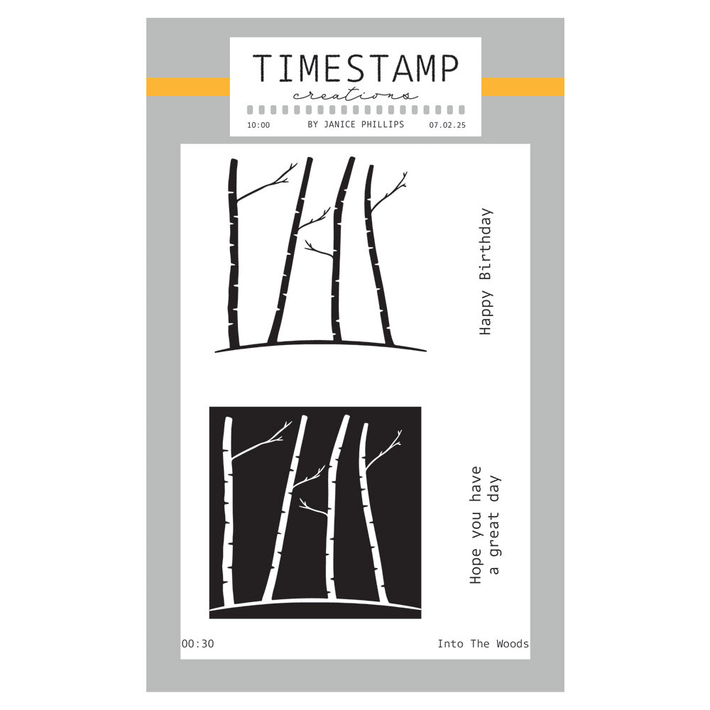 Timestamp Creations by Janice Phillips - Into the Woods A6 Stamp Set