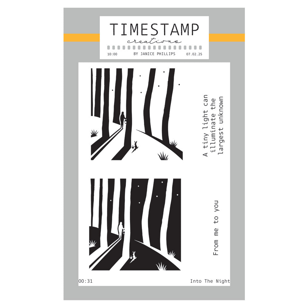 Timestamp Creations by Janice Phillips - Into the Night A6 Stamp Set