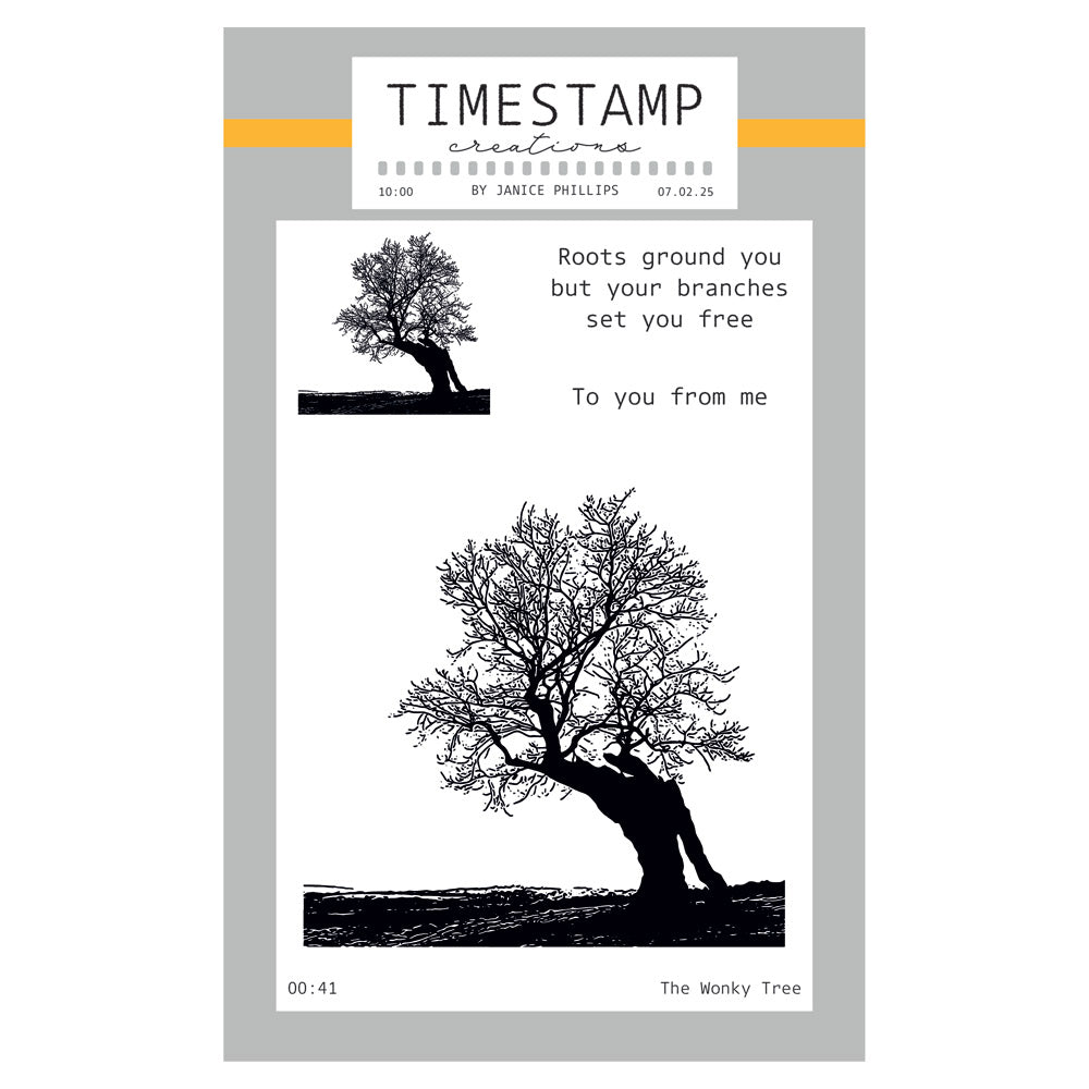 Timestamp Creations by Janice Phillips - The Wonky Tree A6 Stamp Set