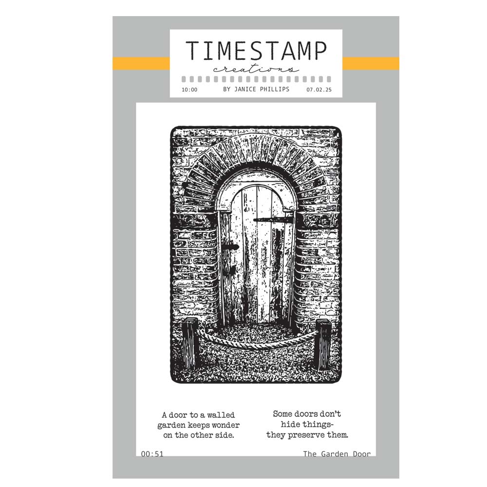 Timestamp Creations by Janice Phillips - The Garden Door A6 Stamp Set