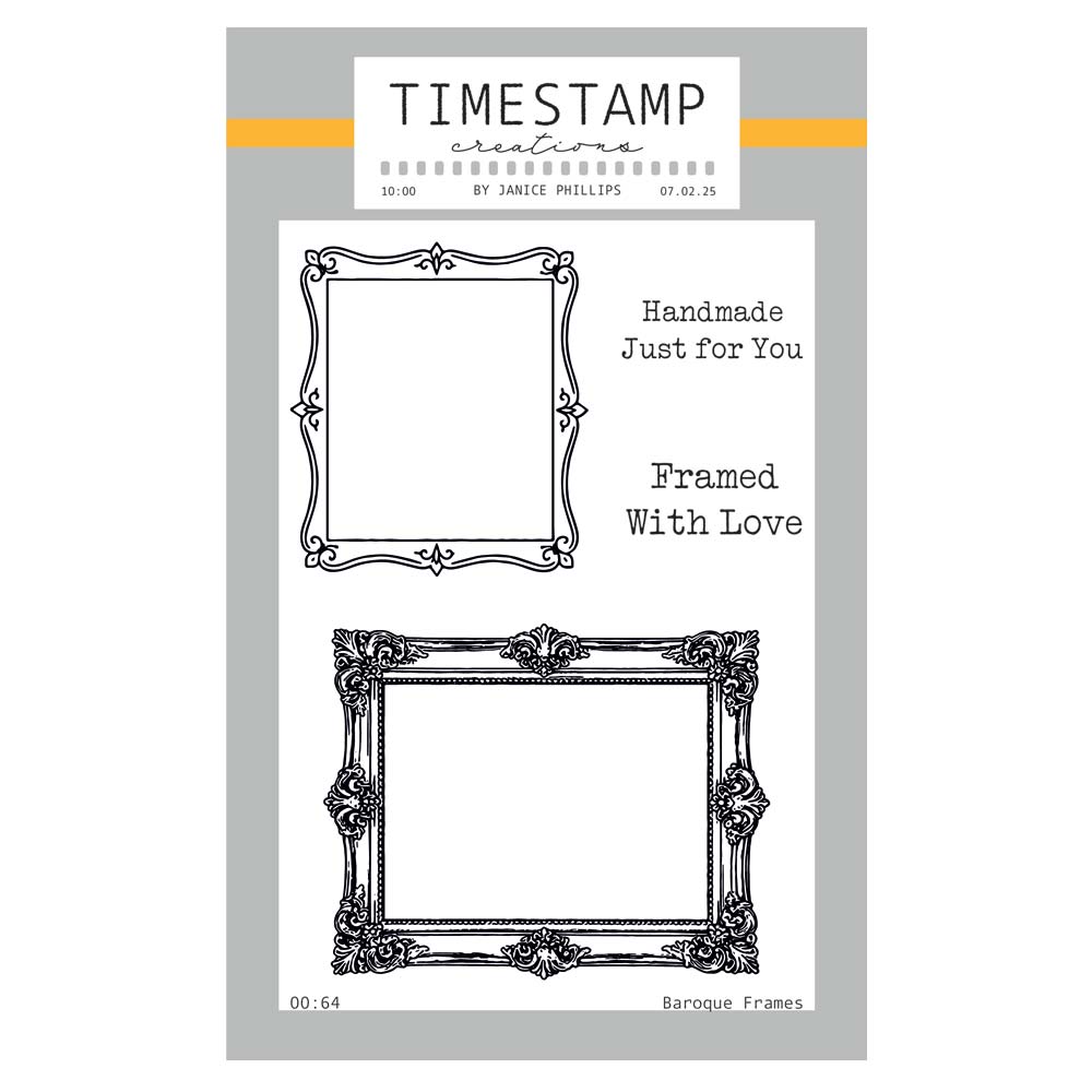 Timestamp Creations by Janice Phillips - Baroque Frames A6 Stamp Set
