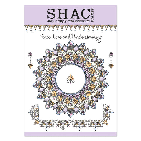 Barbara's SHAC Mandala & Sentiments A5 Stamp & Mask Set