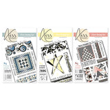 KISS by Clarity - Tina's Retro Set 2 - Bubbles, Stars & Triangles A5 Stamp Trio