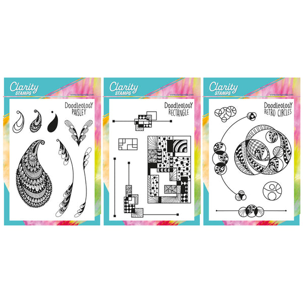 Cherry's Doodleology Elements Paisley, Rectangle & Retro Circles A5