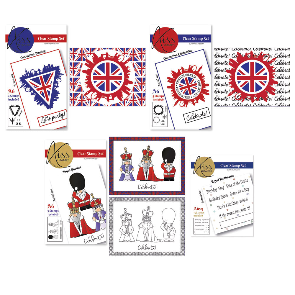 KISS by Clarity - Royal A6 & A6 Square Stamp, Mask & Postcard Collection