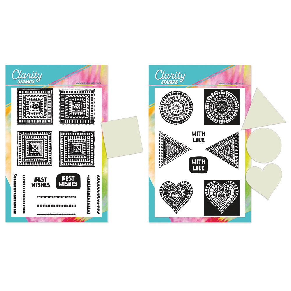 Block Print Bijou - Two Way Overlay A5 Stamp & Embedders Duo