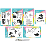 Dippy Toe Lady & Company A6 & A6 Square Stamp Collection + FREE White Gel Pen!