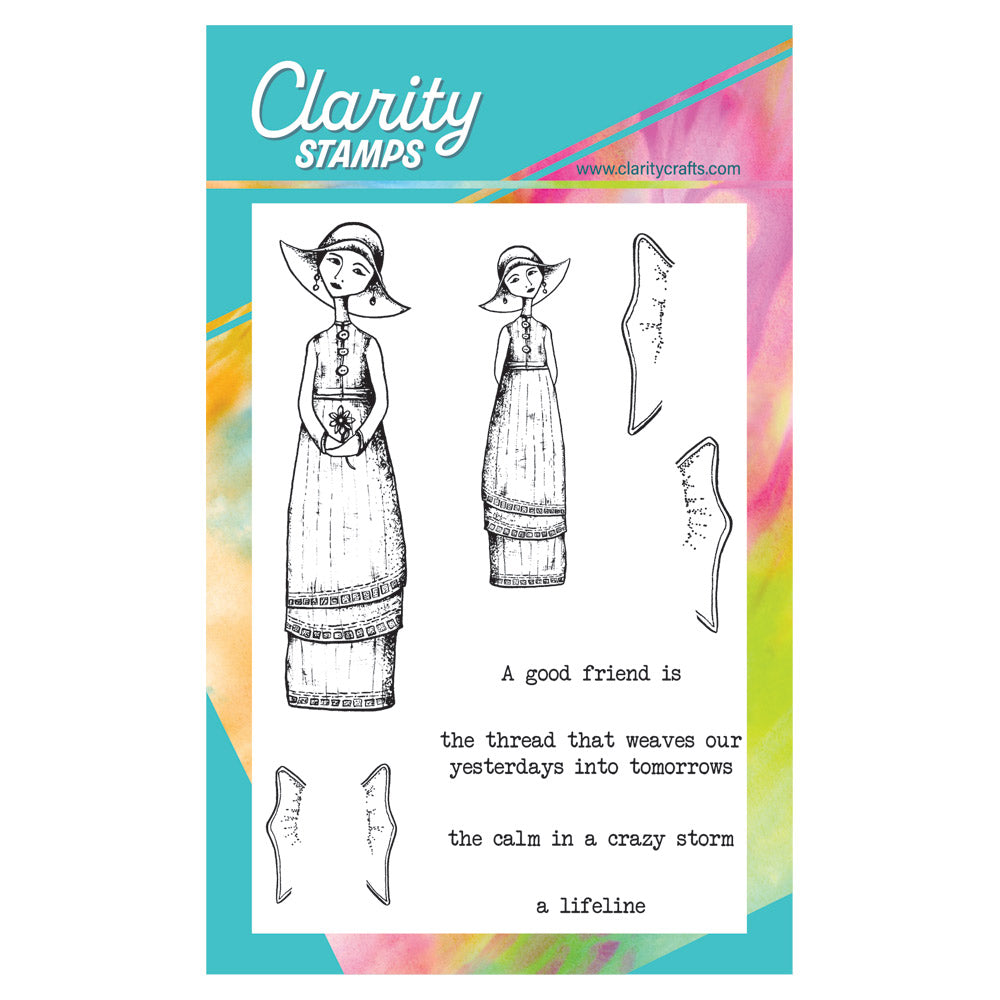 Evelyn - Friends, Sisters & Angels A6 Stamp & Mask Set