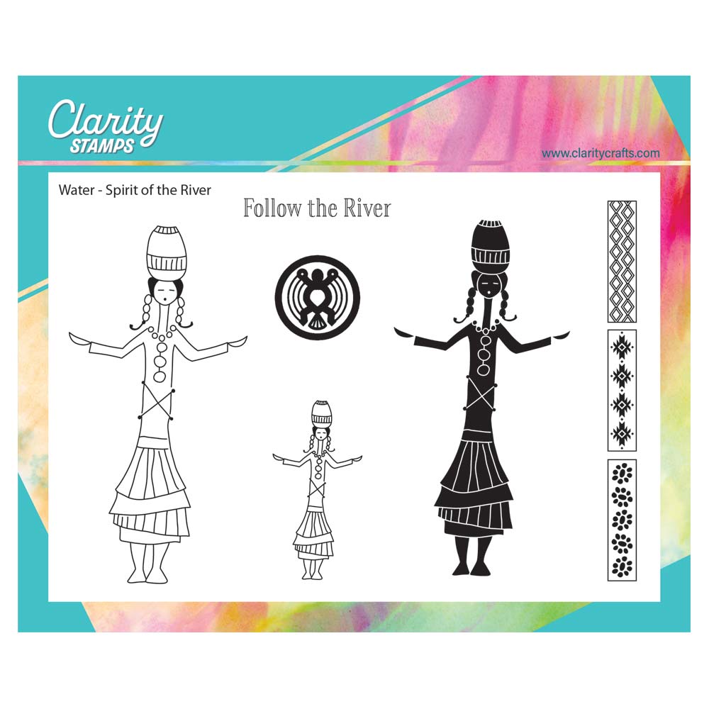 Hopi Dancers - Water - Spirit of the River A6 Stamp Set