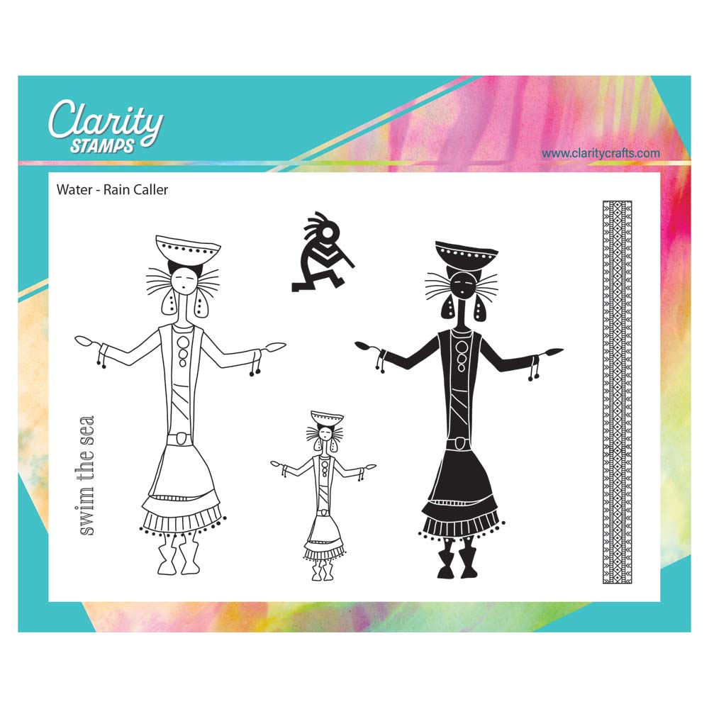Hopi Dancers - Water - Rain Caller A6 Stamp Set