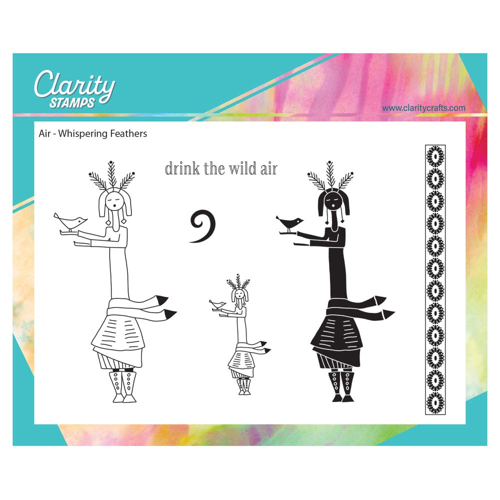 Hopi Dancers - Air - Whispering Feathers A6 Stamp Set