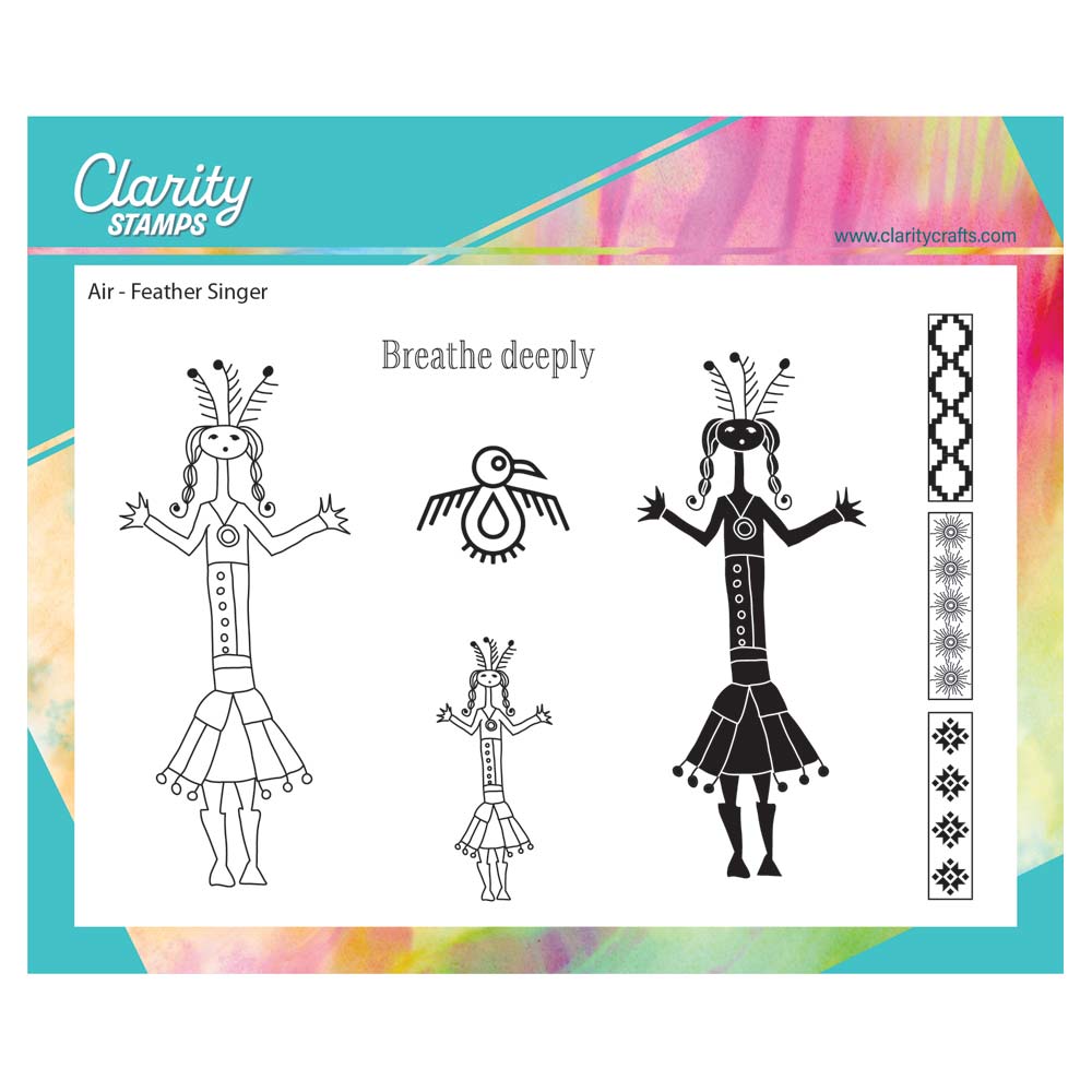 Hopi Dancers - Air - Feather Singer A6 Stamp Set