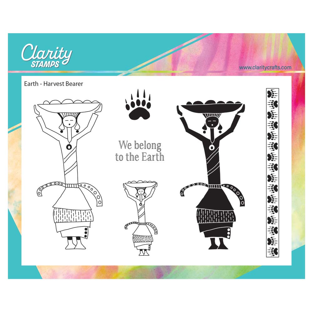 Hopi Dancers - Earth - Harvest Bearer A6 Stamp Set