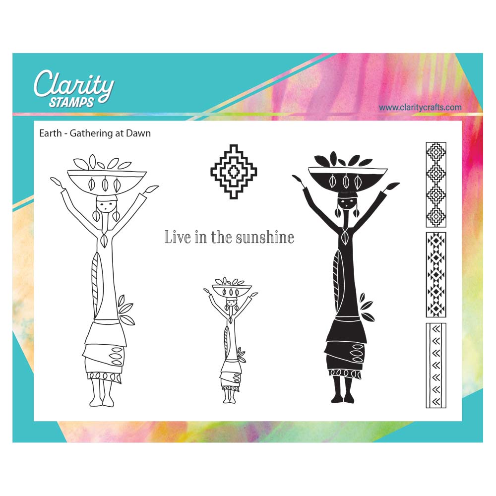 Hopi Dancers - Earth - Gathering at Dawn A6 Stamp Set