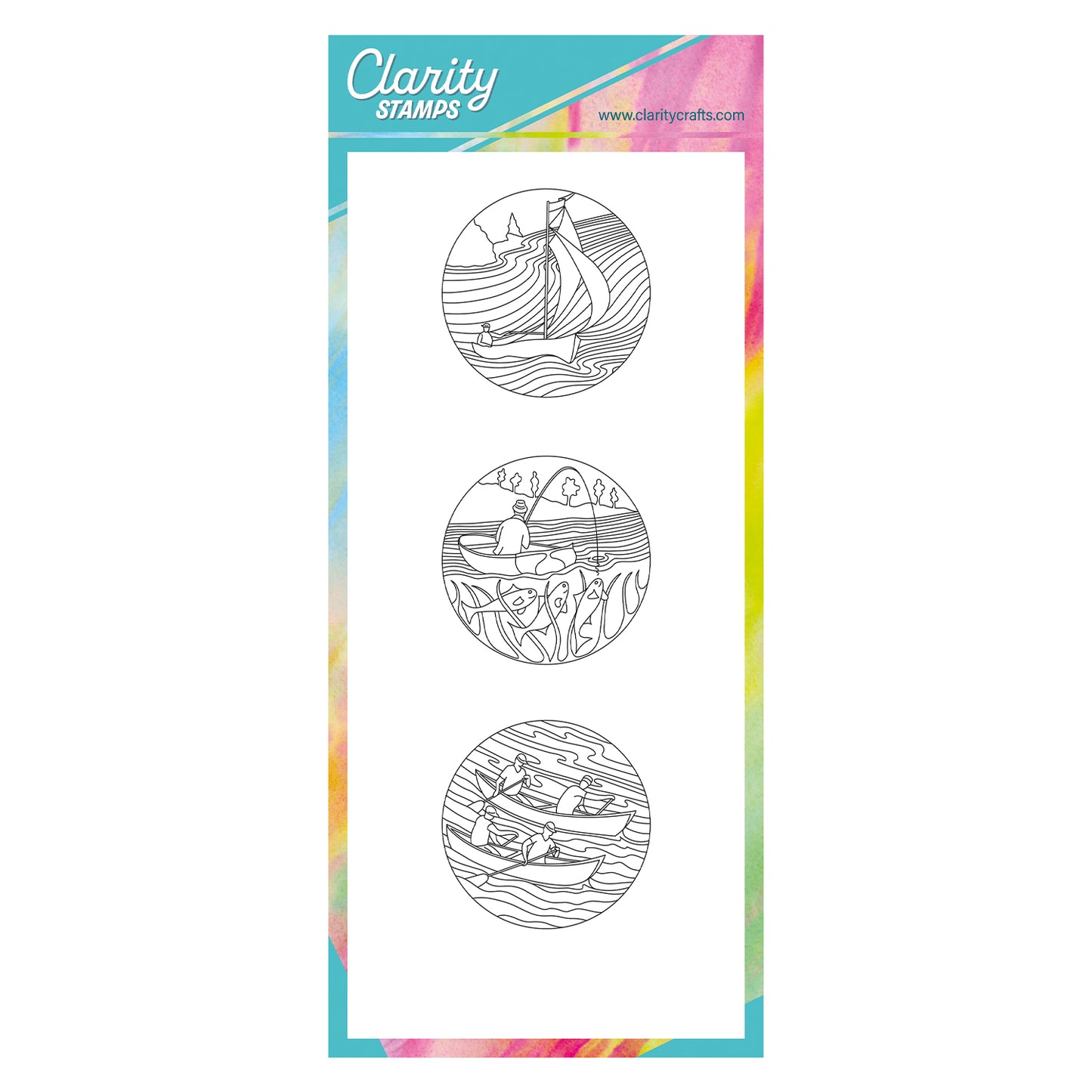 Boating Rounds A5 Slim Stamp & Mask Set